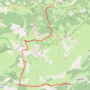 Les Launes - moulin de Rigaud GPS track, route, trail