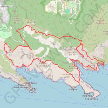 Calanques de Sormiou, Morgiou et Sugiton GPS track, route, trail