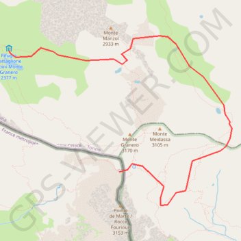 Refuge Granero - Col de Traversette par le col Armoine GPS track, route, trail