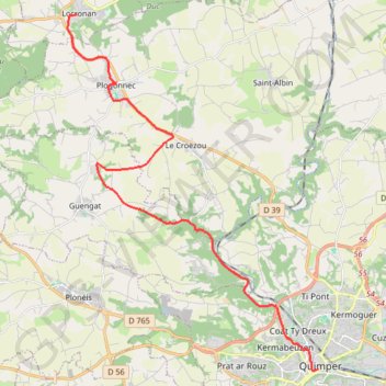 Semi Marathon de Quimper ☀️🌴 GPS track, route, trail