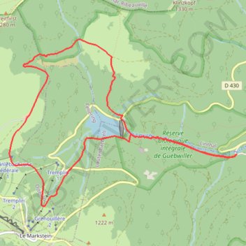 Lac de la Lauch et Cascades GPS track, route, trail