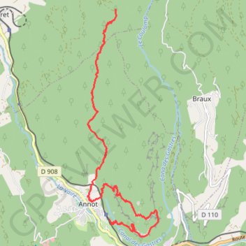 G2 LES GRÈS D'ANNOT GPS track, route, trail