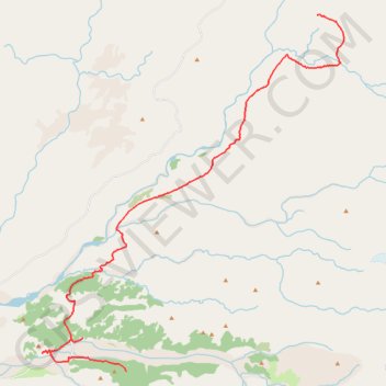 Laugavegur, trajet Basar - Emstrur GPS track, route, trail
