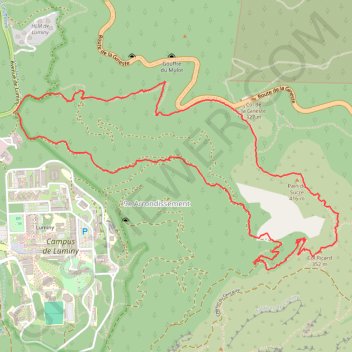 Le Vallon Ricard GPS track, route, trail