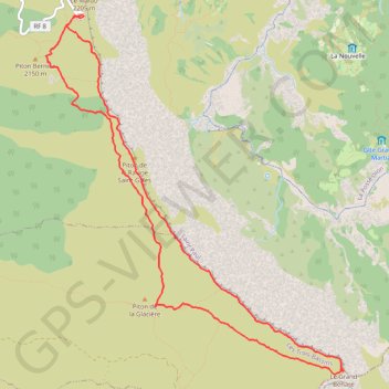 Randonnée du Grand Bénare à la Réunion GPS track, route, trail