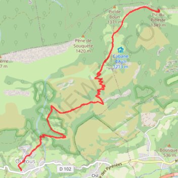 Pic du Pibeste GPS track, route, trail