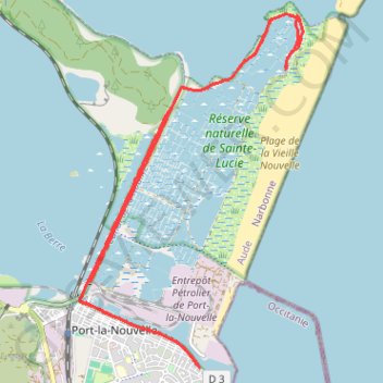 Leucate GPS track, route, trail