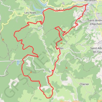 Virée entre Côte Roannaise et Monts de la Madeleine - Renaison GPS track, route, trail