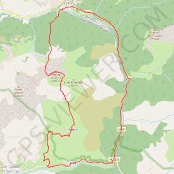 Tête de Vinaigre, en boucle. GPS track, route, trail