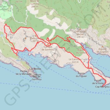 Calanques de Sormiou à Morgiou GPS track, route, trail