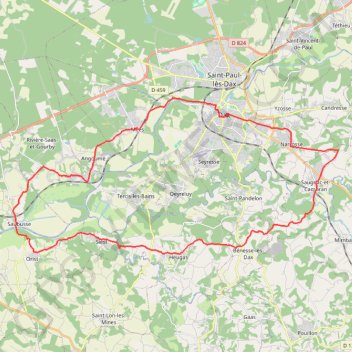 Dax - Siest GPS track, route, trail
