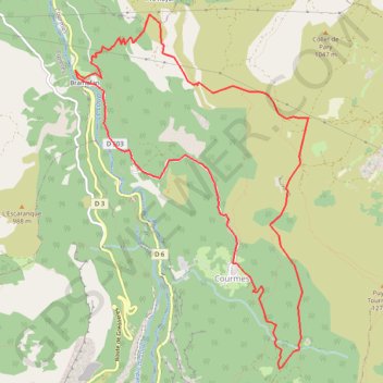 Bramafam - Courmes - Pré Royer GPS track, route, trail